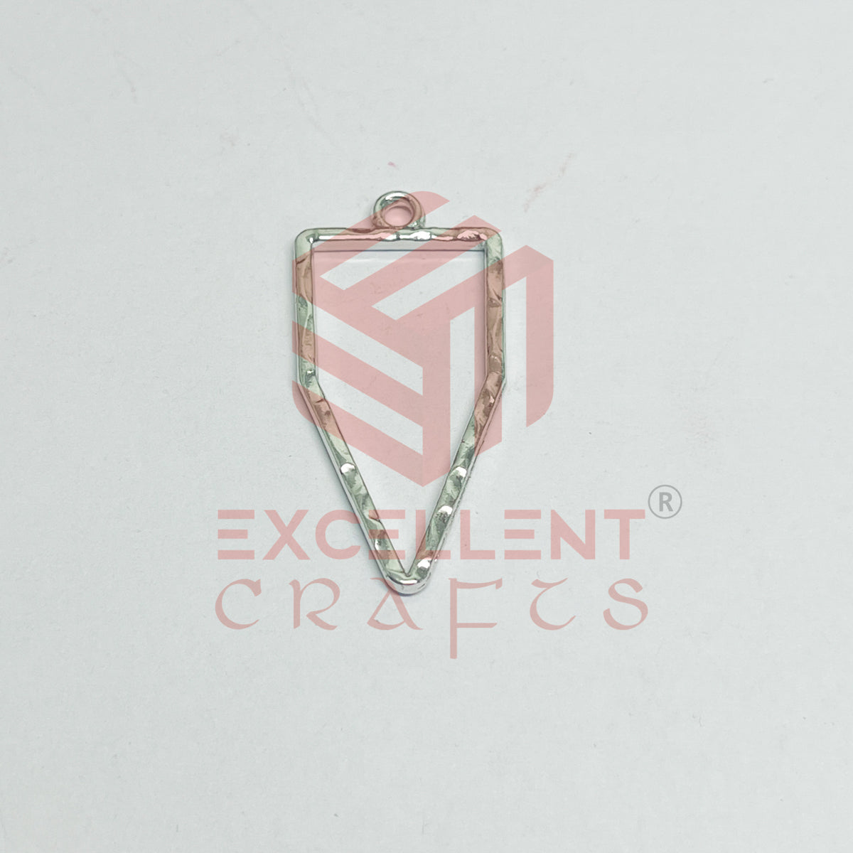 Pentagon Shape Geometric Texture Pendant Bezel