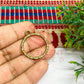 Round Shape Geometric Texture Pendant Bezel