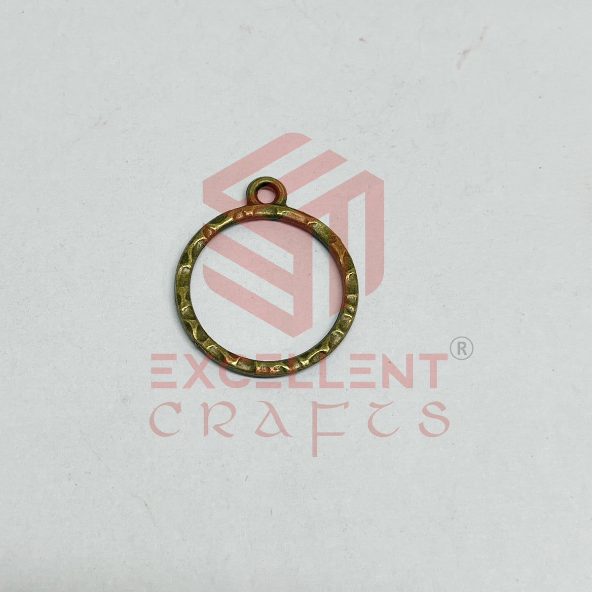 Round Shape Geometric Texture Pendant Bezel