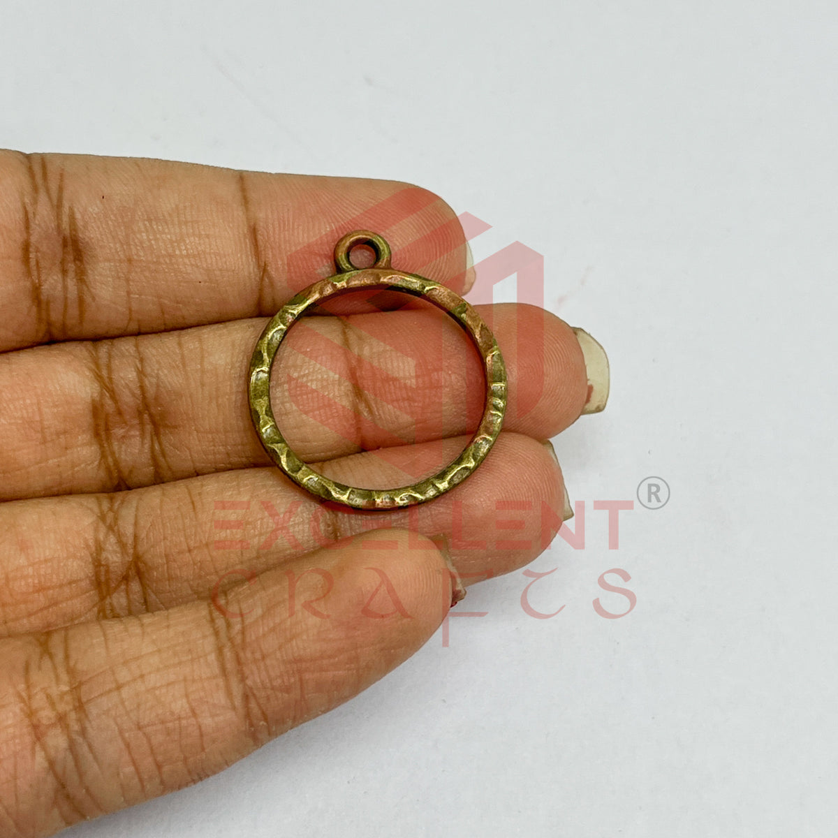 Round Shape Geometric Texture Pendant Bezel