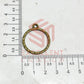 Round Shape Geometric Texture Pendant Bezel