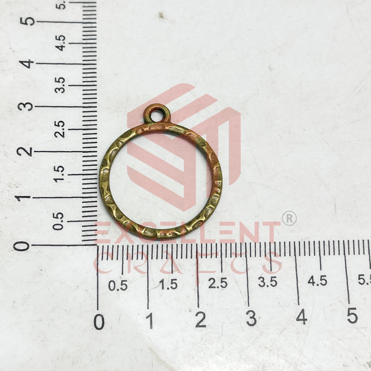 Round Shape Geometric Texture Pendant Bezel