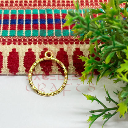 Round Shape Geometric Texture Pendant Bezel