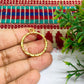 Round Shape Geometric Texture Pendant Bezel