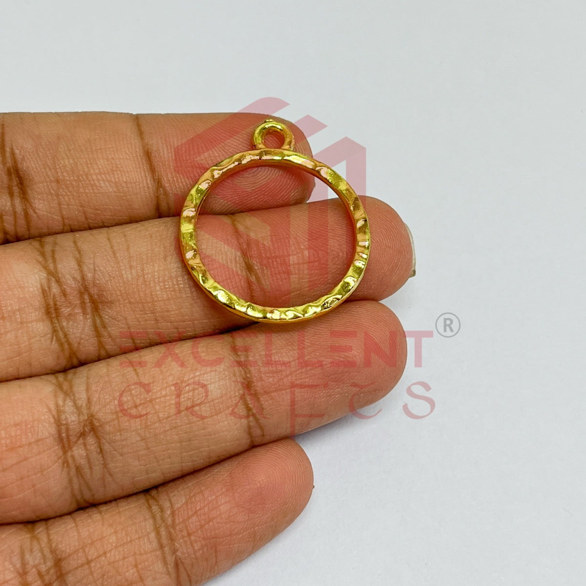 Round Shape Geometric Texture Pendant Bezel