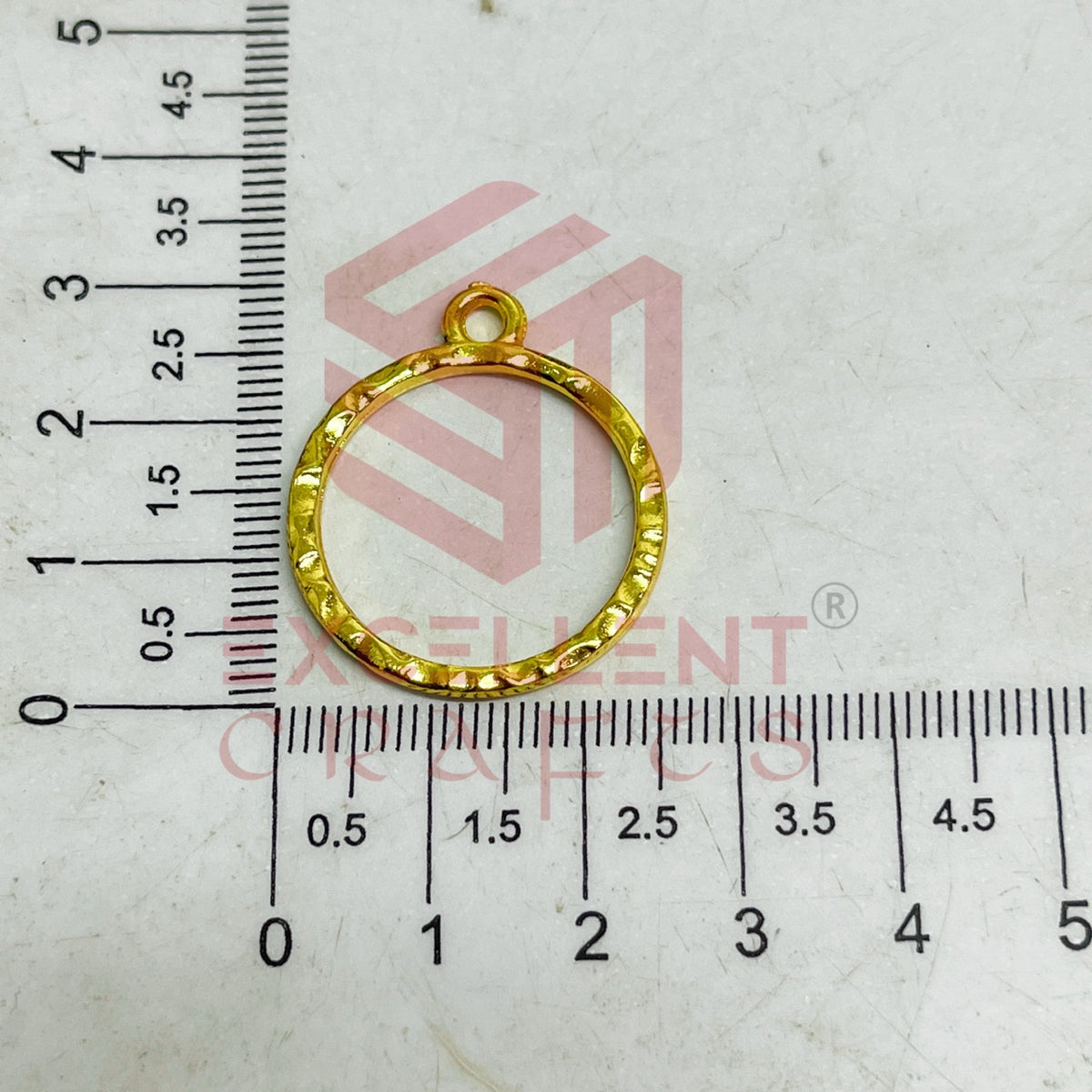 Round Shape Geometric Texture Pendant Bezel