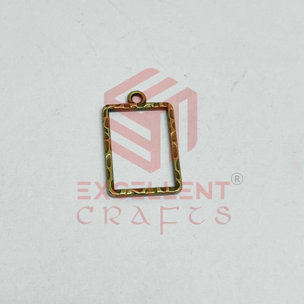 Rectangle Shape Geometric Texture Pendant Bezel