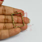 Rectangle Shape Geometric Texture Pendant Bezel