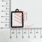 Rectangle Shape Geometric Texture Pendant Bezel