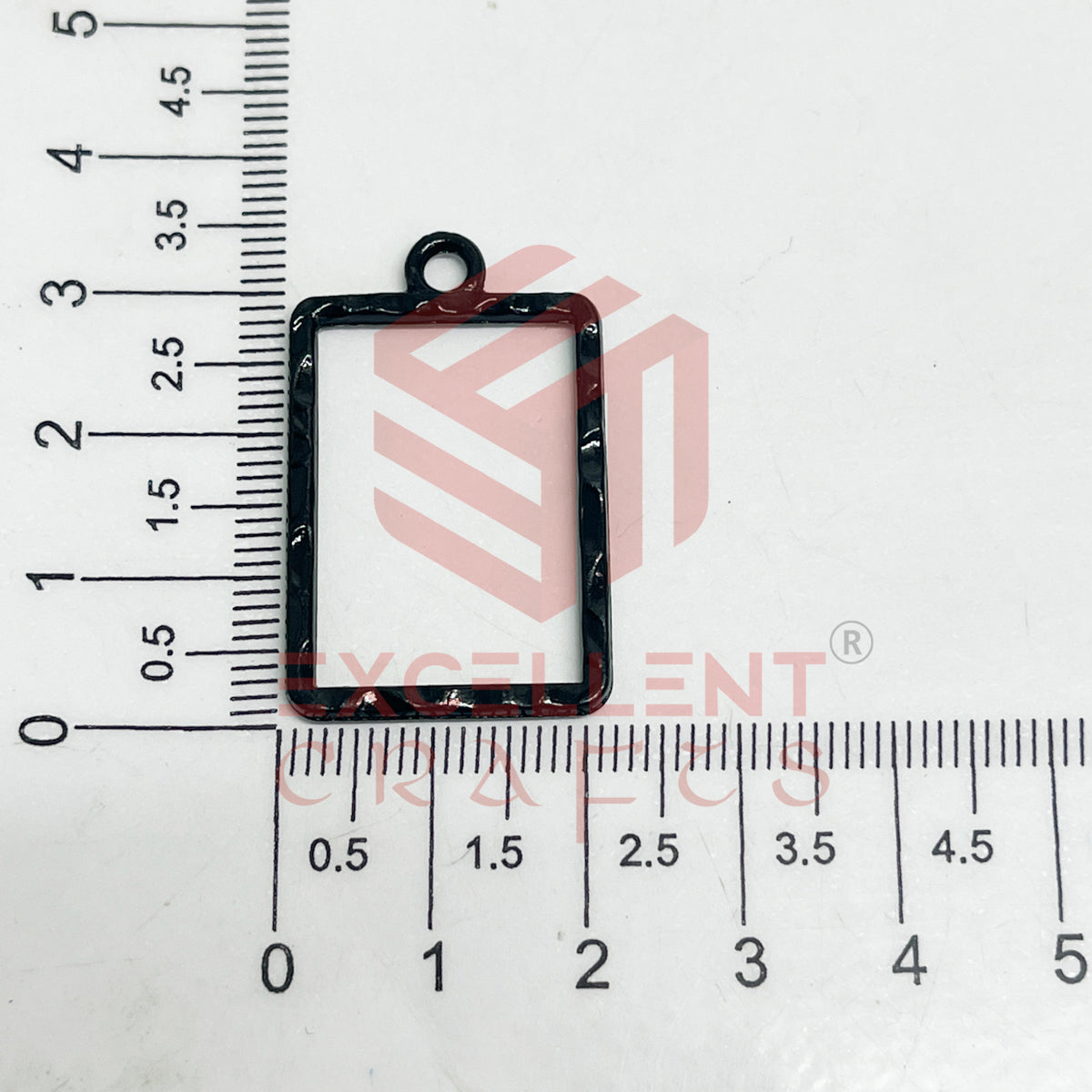 Rectangle Shape Geometric Texture Pendant Bezel