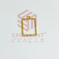 Rectangle Shape Geometric Texture Pendant Bezel