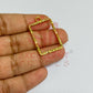 Rectangle Shape Geometric Texture Pendant Bezel