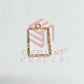 Rectangle Shape Geometric Texture Pendant Bezel