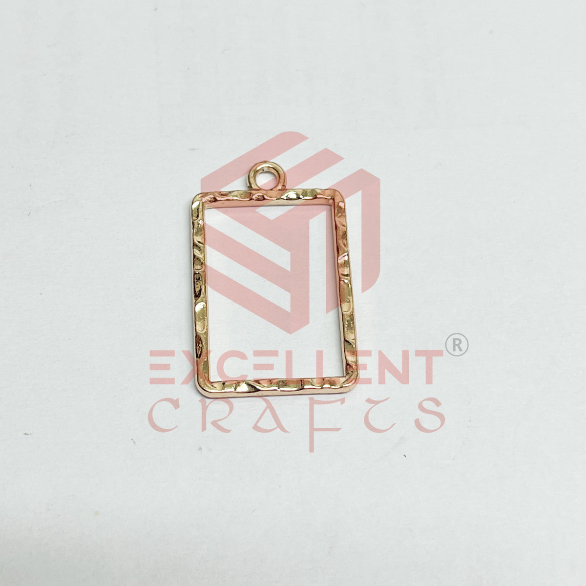Rectangle Shape Geometric Texture Pendant Bezel