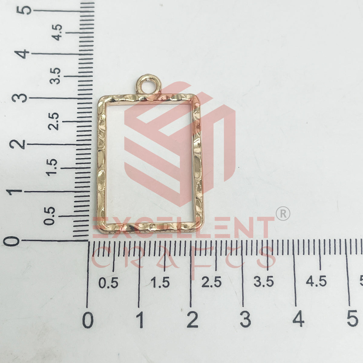 Rectangle Shape Geometric Texture Pendant Bezel