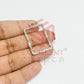 Rectangle Shape Geometric Texture Pendant Bezel