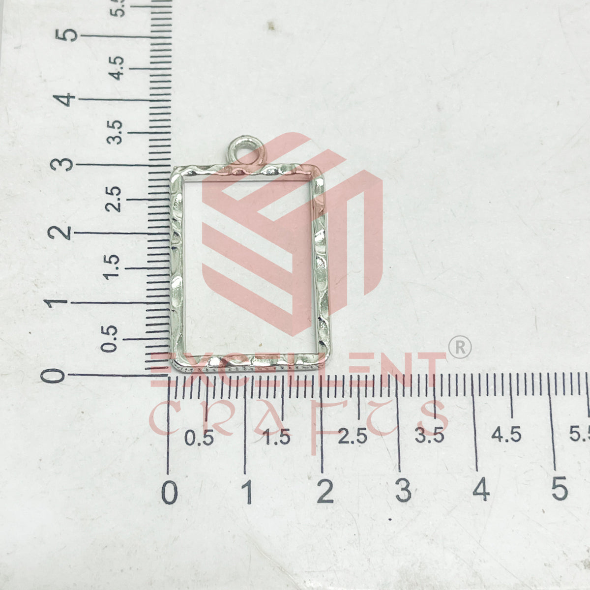 Rectangle Shape Geometric Texture Pendant Bezel