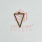 Triangle Shape Geometric Texture Pendant Bezel