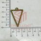 Triangle Shape Geometric Texture Pendant Bezel