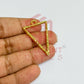 Triangle Shape Geometric Texture Pendant Bezel