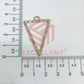 Triangle Shape Geometric Texture Pendant Bezel