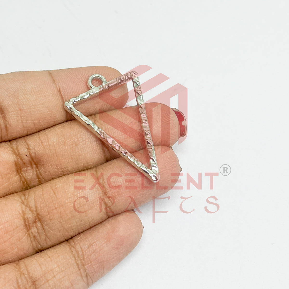Triangle Shape Geometric Texture Pendant Bezel