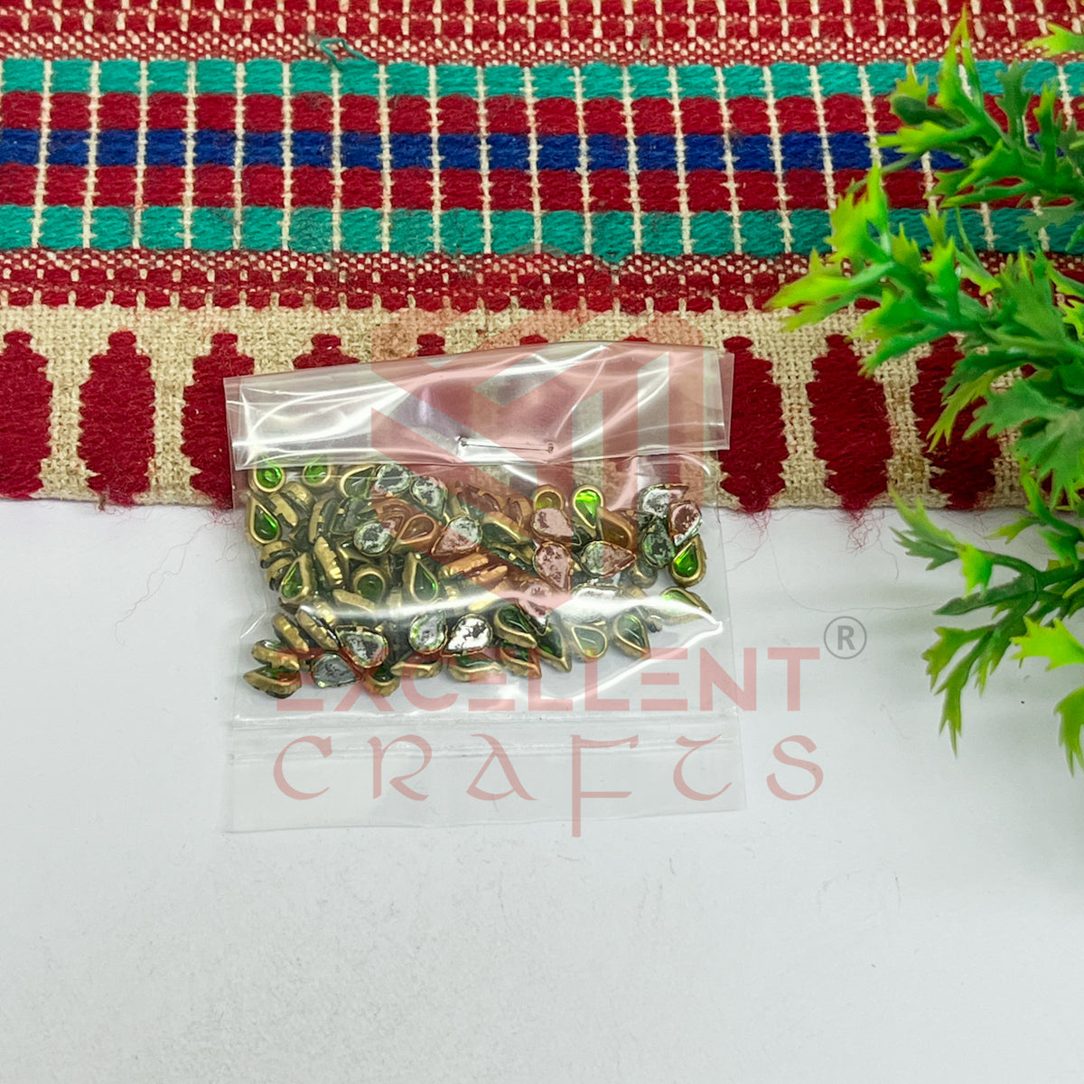 3x5mm Teardop Shape Glass Kundan Stones-100 Pcs