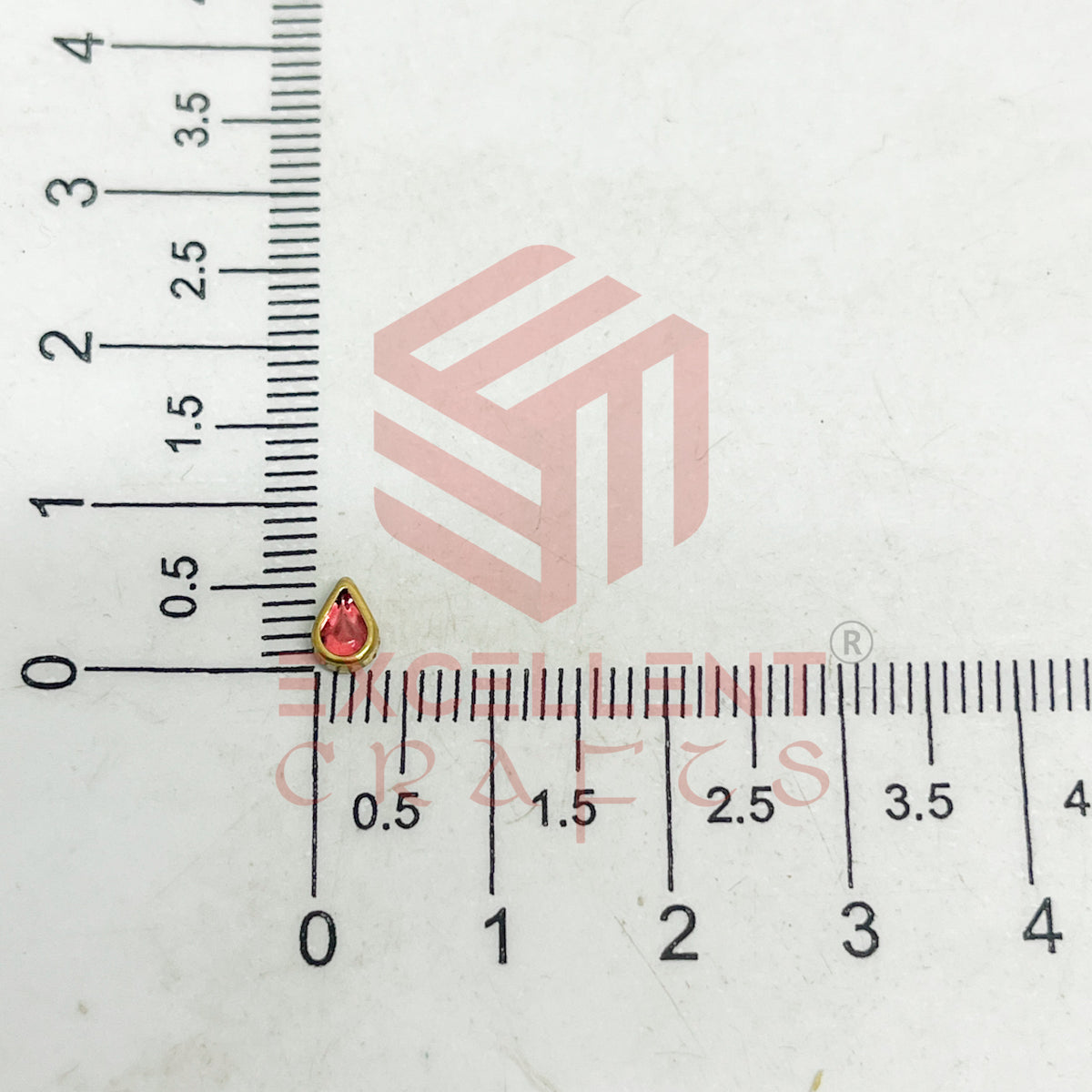 3x5mm Teardop Shape Glass Kundan Stones-100 Pcs