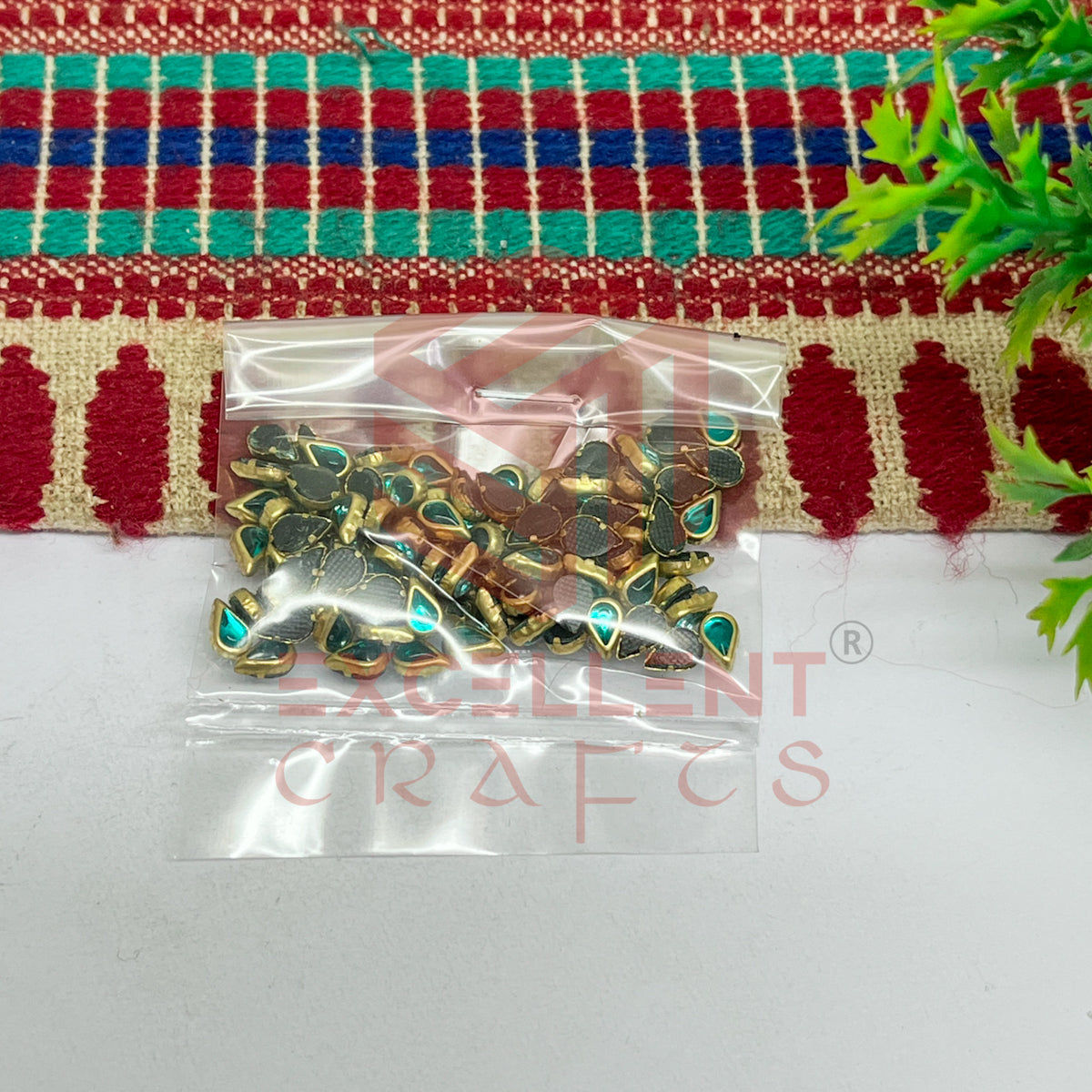 3x5mm Teardop Shape Glass Kundan Stones-100 Pcs