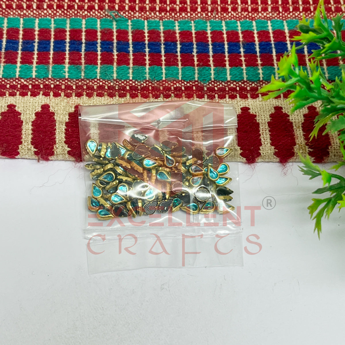 3x5mm Teardop Shape Glass Kundan Stones-100 Pcs