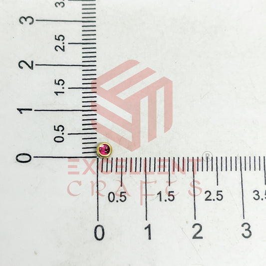 3mm Round Shape Glass Kundan Stones-100 Pcs