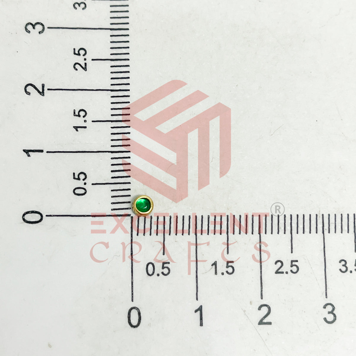 3mm Round Shape Glass Kundan Stones-100 Pcs