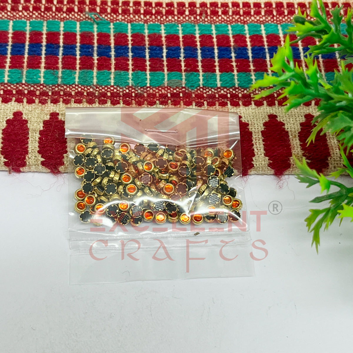3mm Round Shape Glass Kundan Stones-100 Pcs