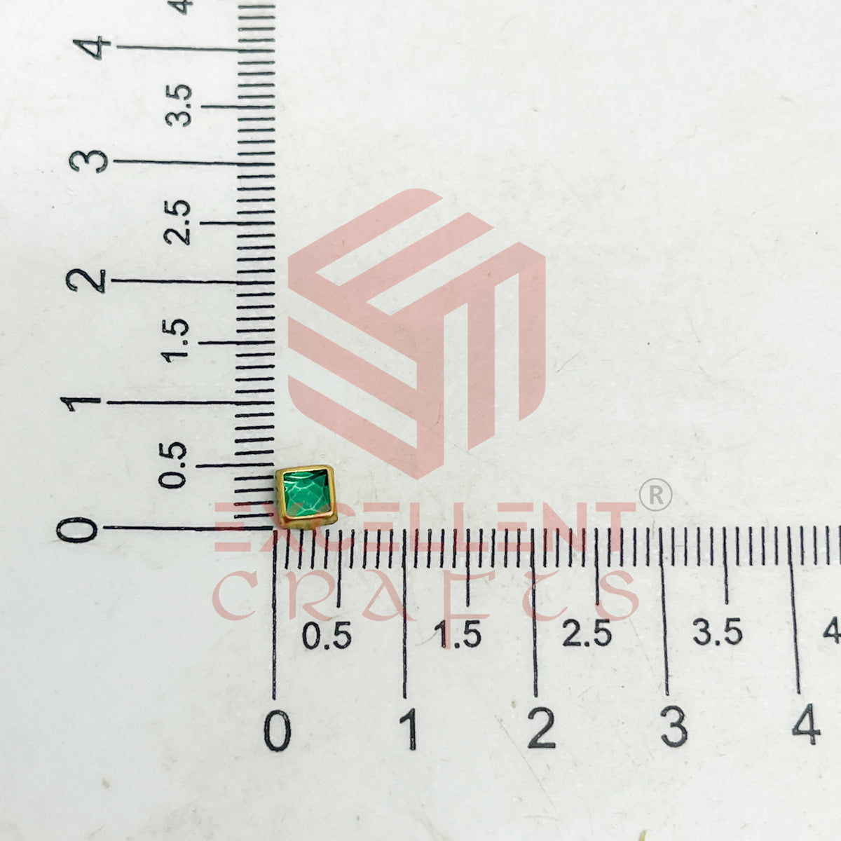 4x4mm Square Shape Glass Kundan Stones-100 Pcs
