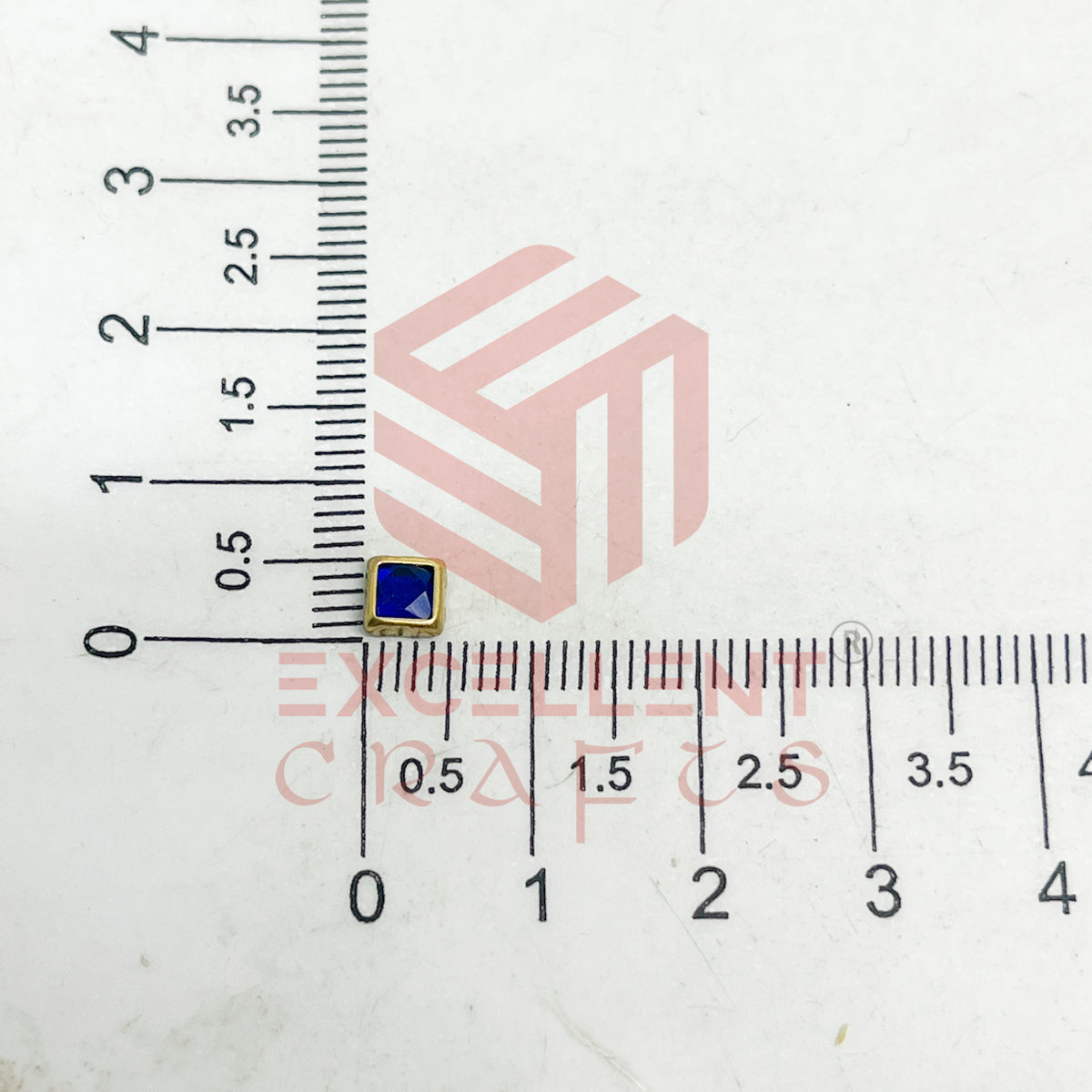 4x4mm Square Shape Glass Kundan Stones-100 Pcs