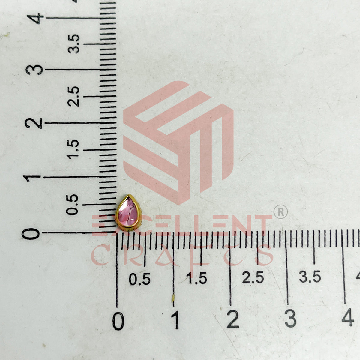 4x6mm Drop Shape Glass Kundan Stones-100 Pcs