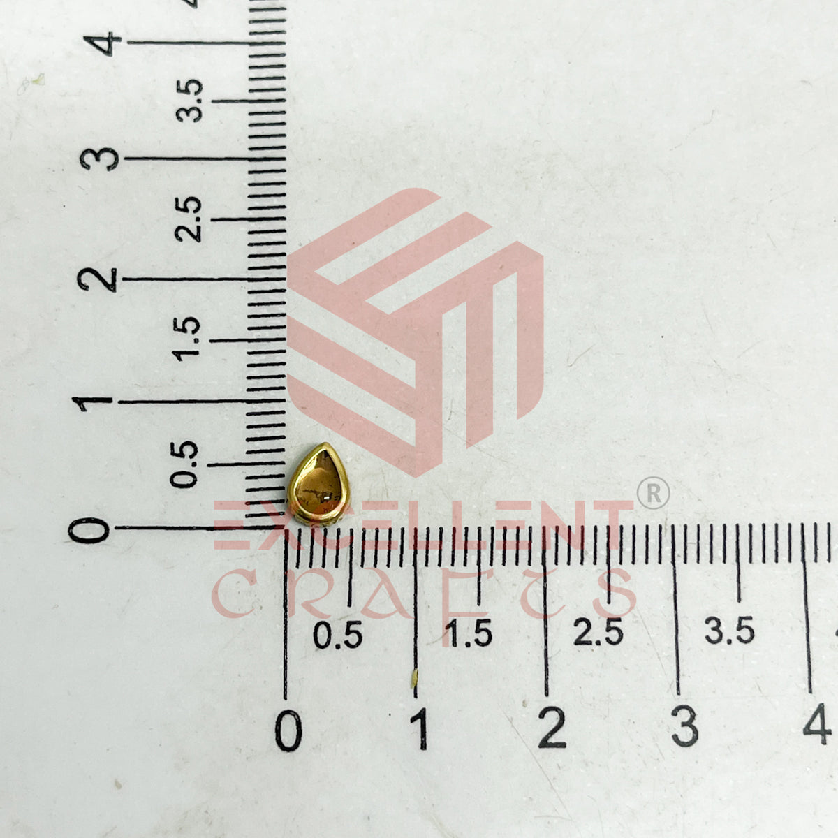4x6mm Drop Shape Glass Kundan Stones-100 Pcs