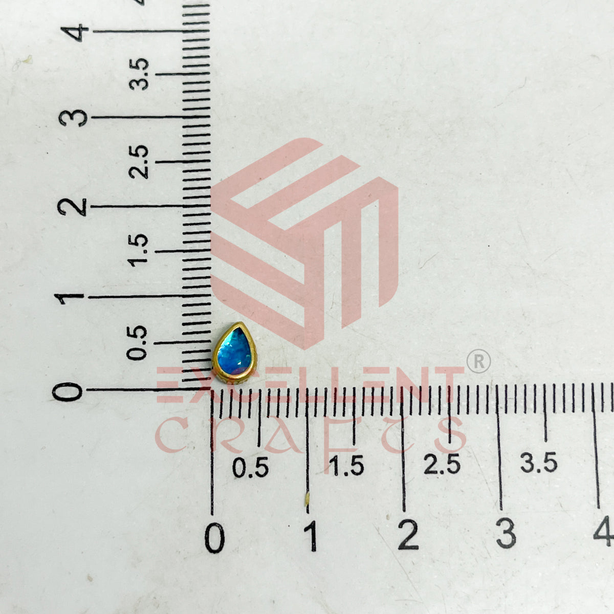 4x6mm Drop Shape Glass Kundan Stones-100 Pcs