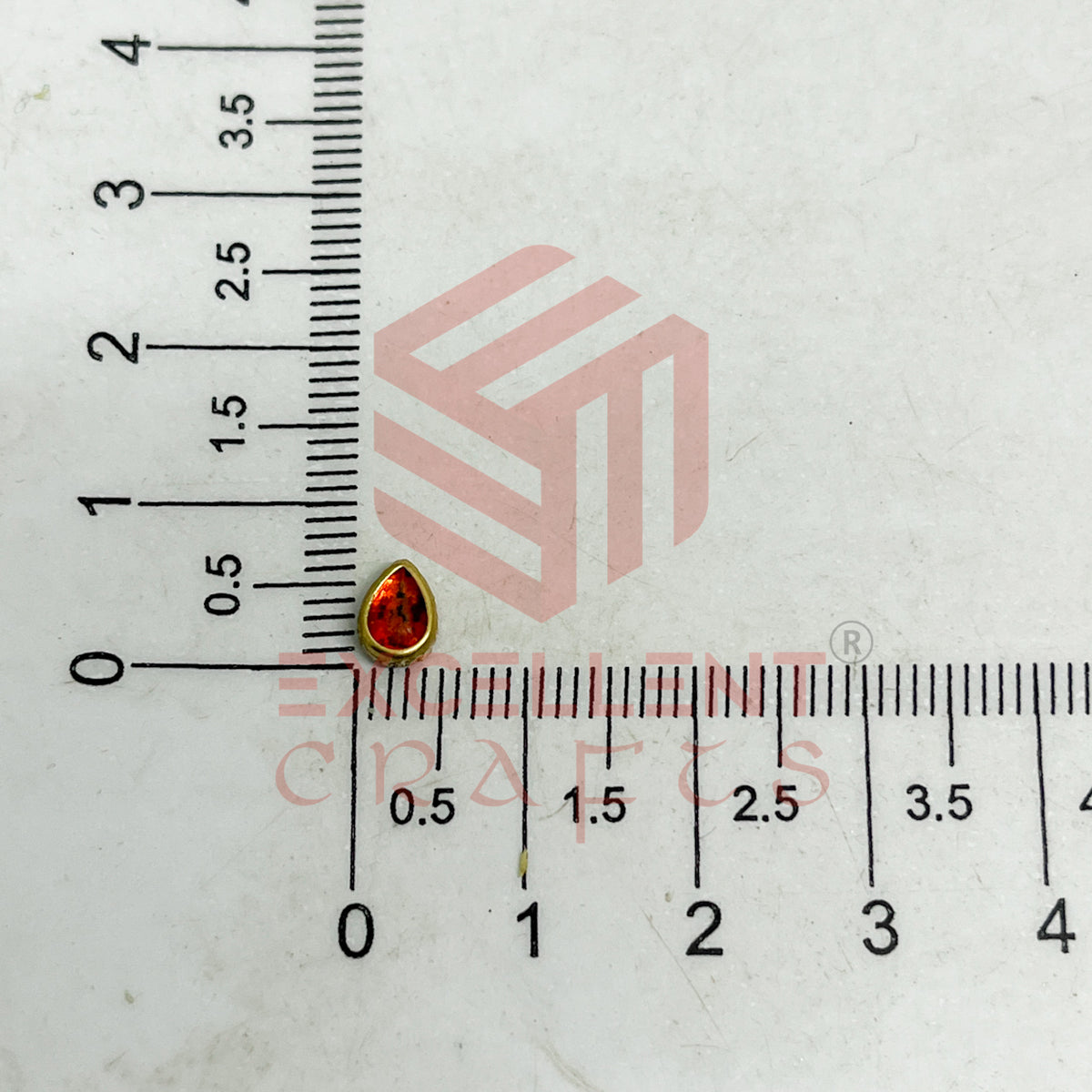 4x6mm Drop Shape Glass Kundan Stones-100 Pcs