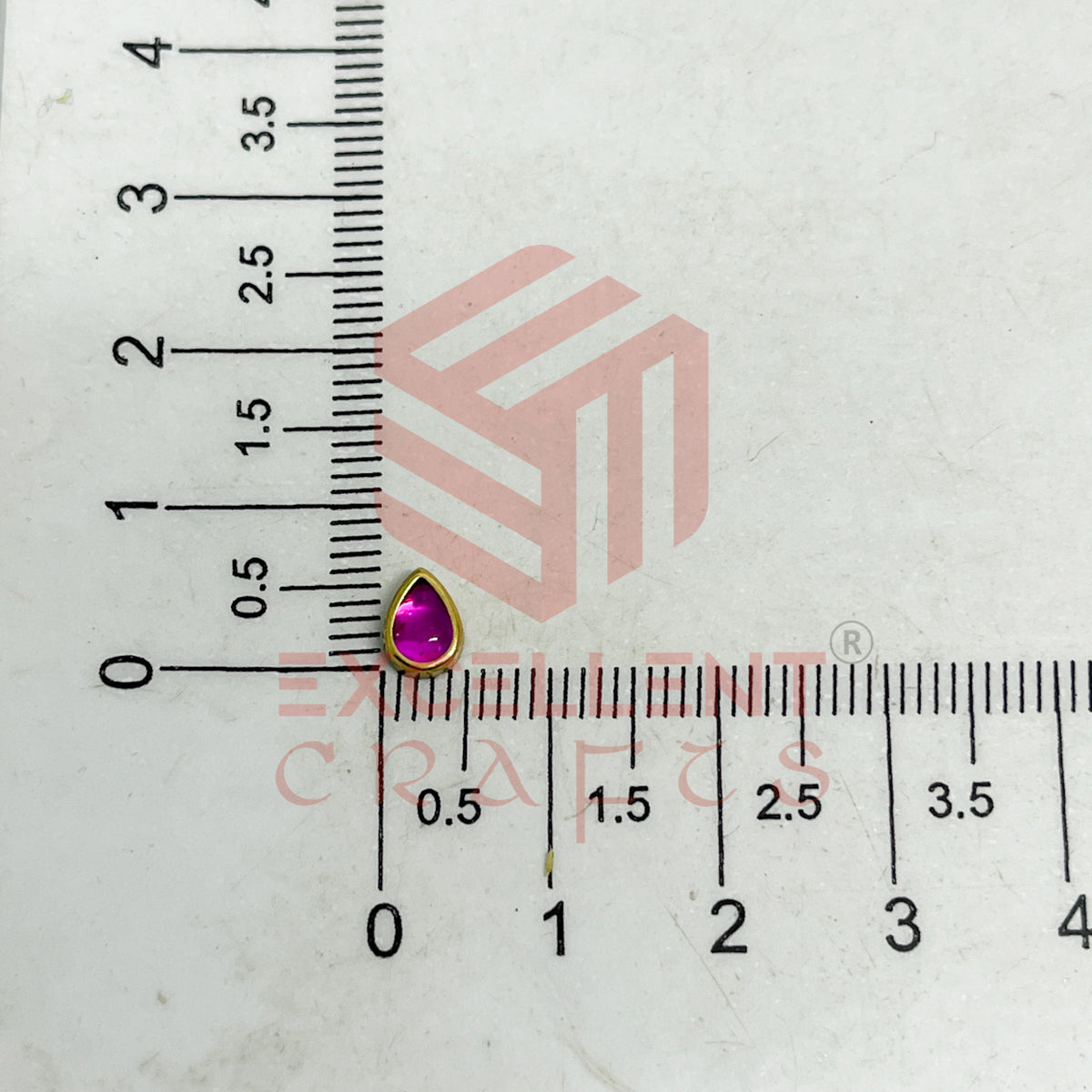 4x6mm Drop Shape Glass Kundan Stones-100 Pcs
