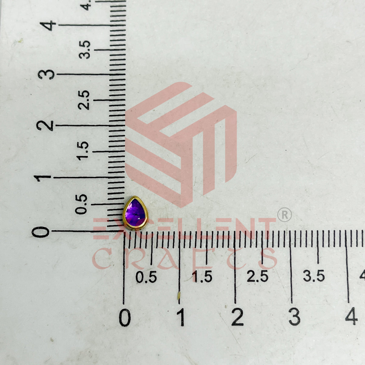 4x6mm Drop Shape Glass Kundan Stones-100 Pcs