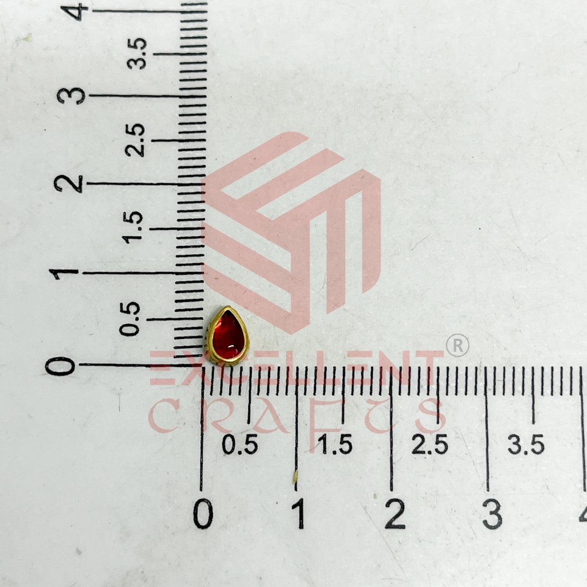 4x6mm Drop Shape Glass Kundan Stones-100 Pcs