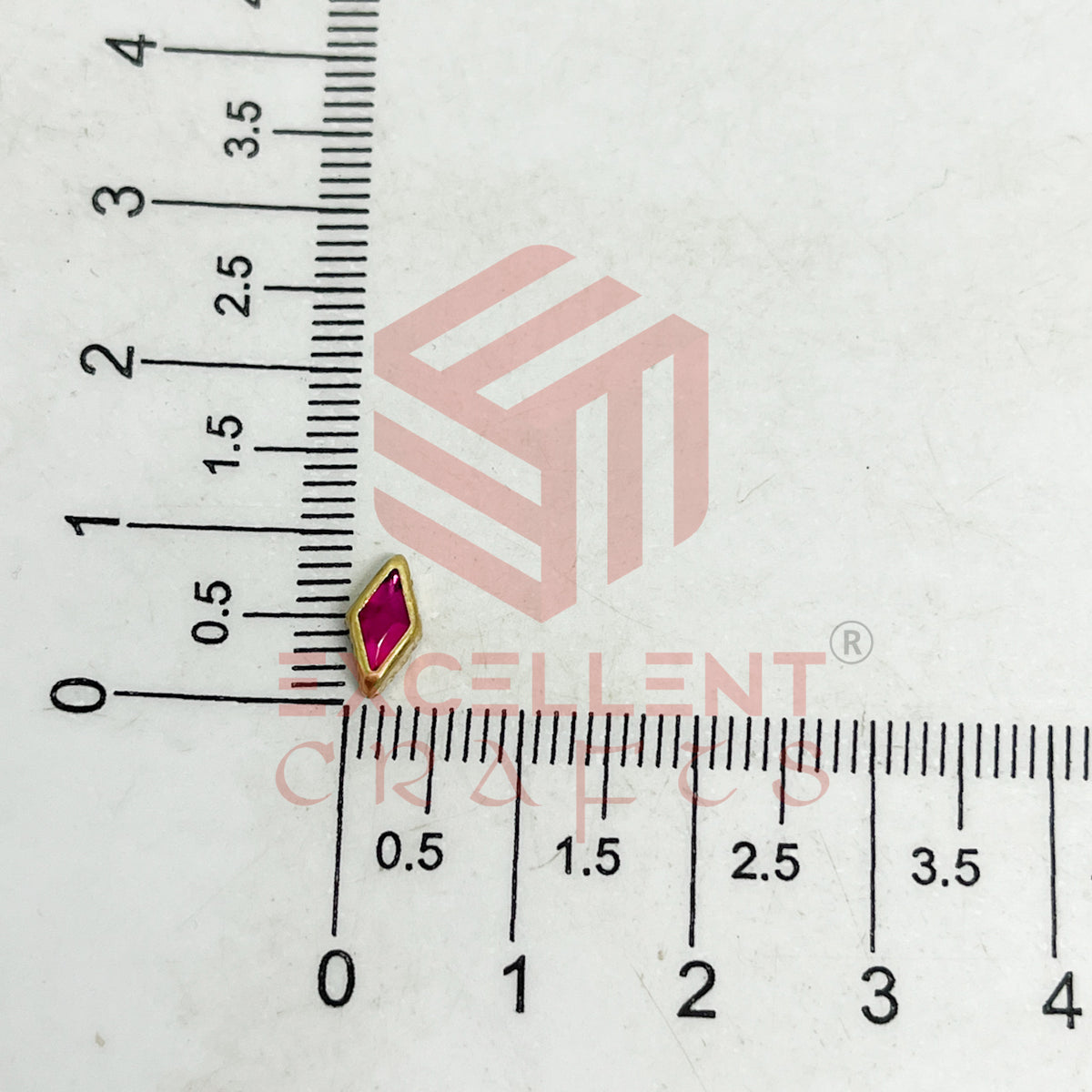4x8mm Diamond Shape Glass Kundan Stones-100 Pcs