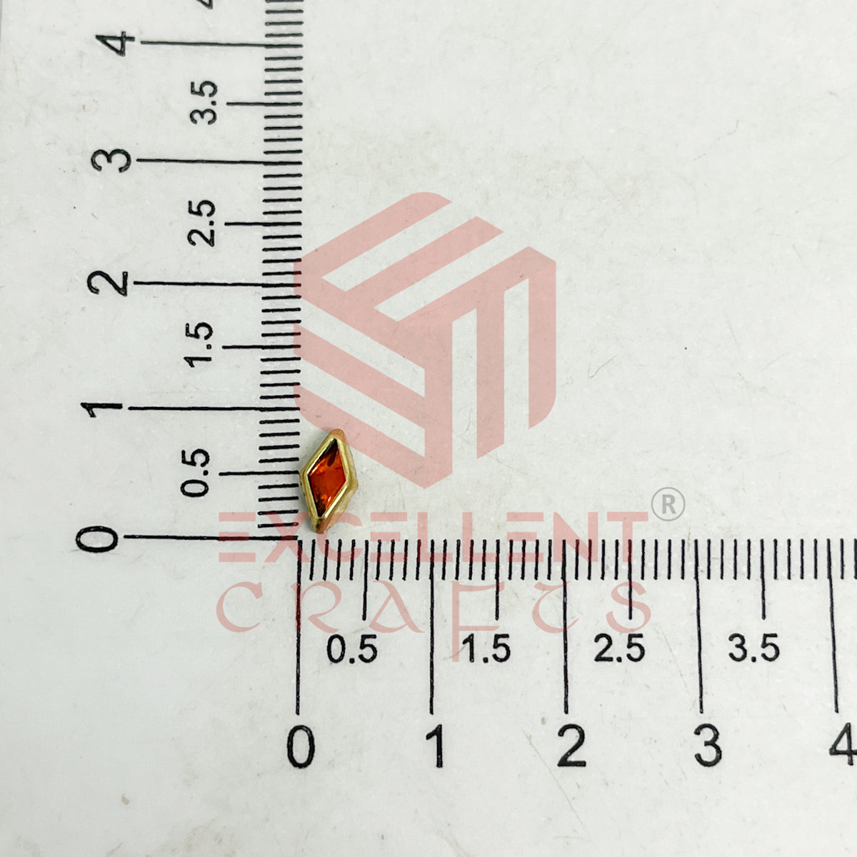 4x8mm Diamond Shape Glass Kundan Stones-100 Pcs