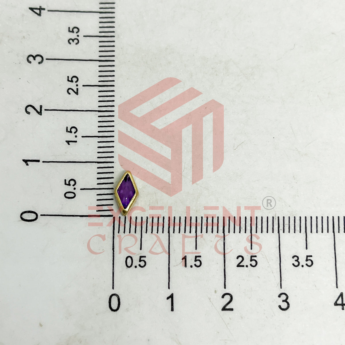 4x8mm Diamond Shape Glass Kundan Stones-100 Pcs