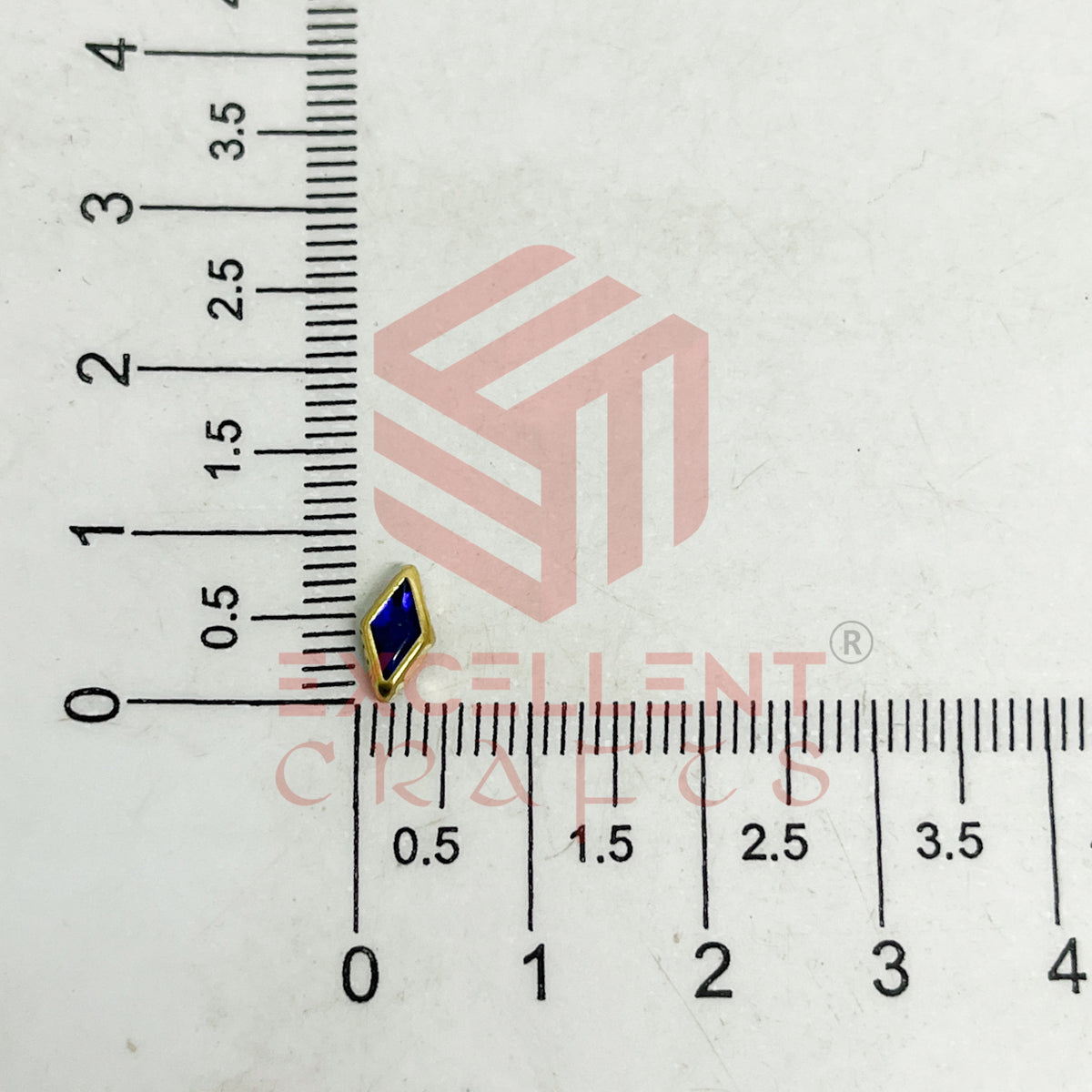 4x8mm Diamond Shape Glass Kundan Stones-100 Pcs