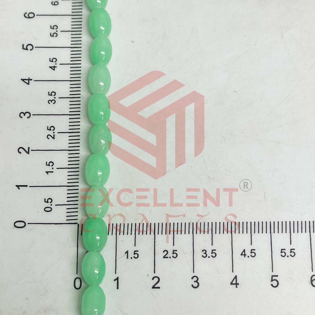 Oval Glass Beads 6x8mm (100 pcs)