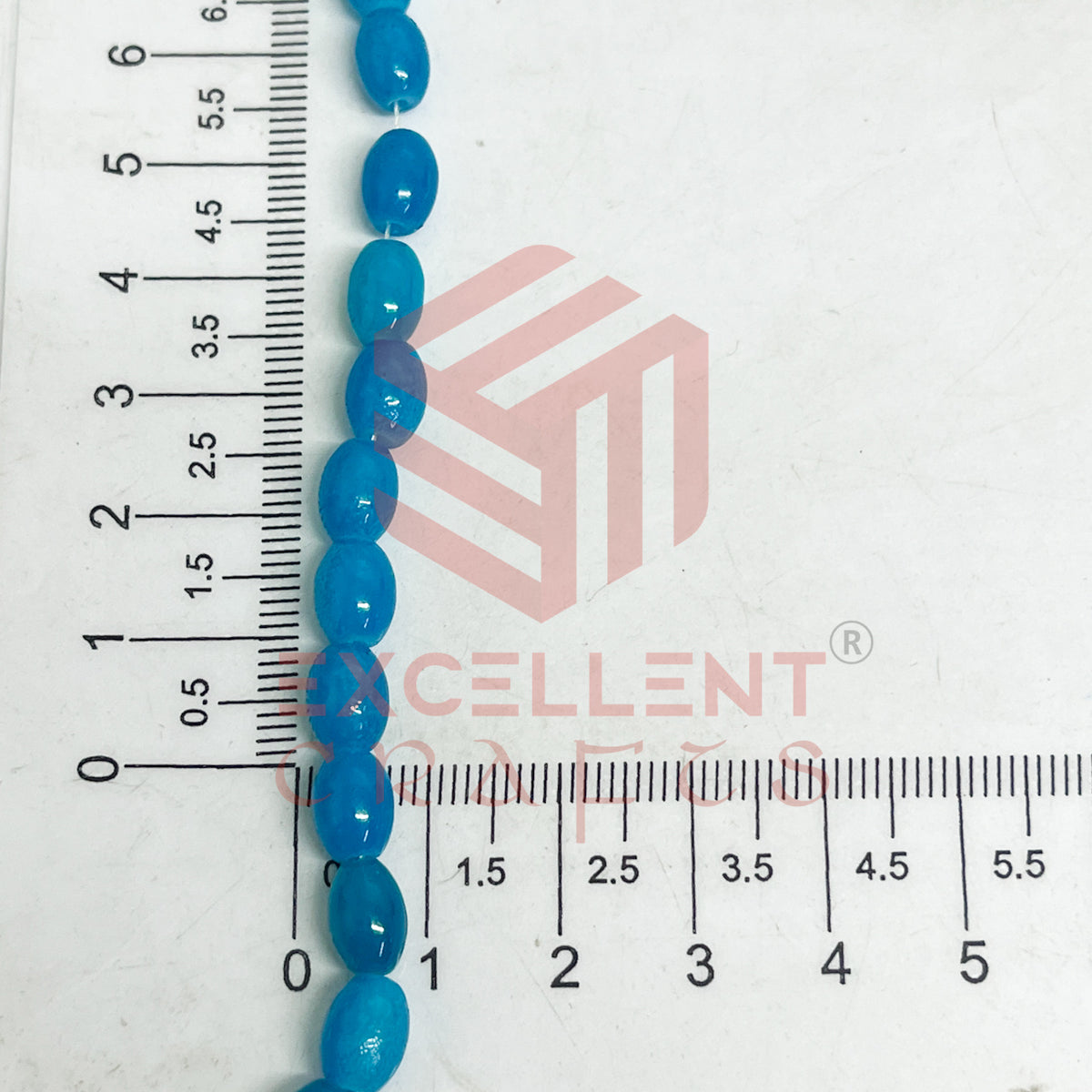 Oval Glass Beads 6x8mm (100 pcs)