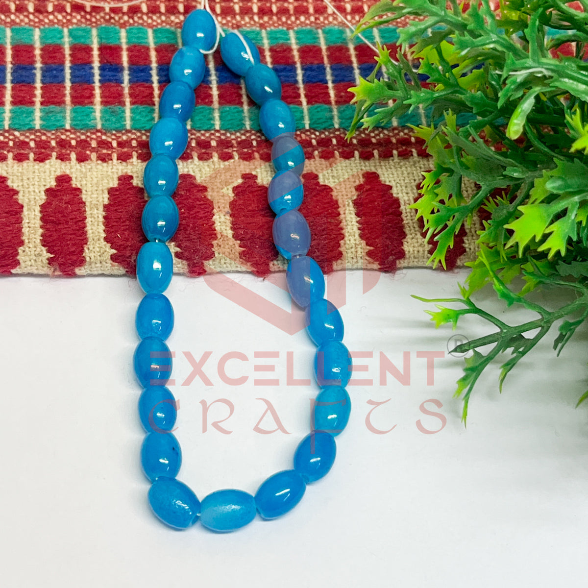 Oval Glass Beads 6x8mm (100 pcs)