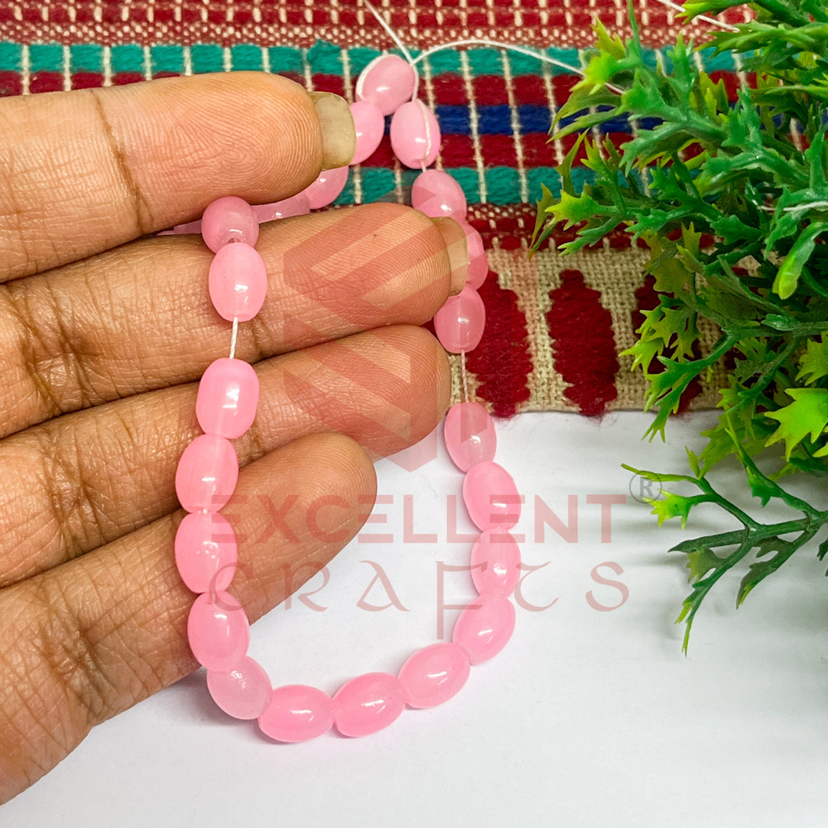 Oval Glass Beads 6x8mm (100 pcs)